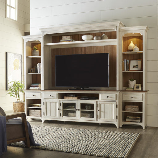 Farmhouse Reimagined Entertainment Center with Piers image