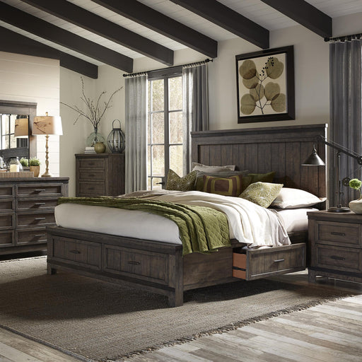 Thornwood Hills King Two Sided Storage Bed, Dresser & Mirror, Chest, Night Stand image