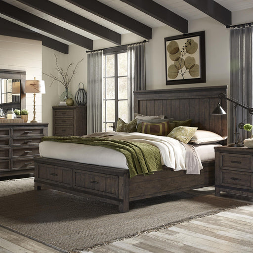 Thornwood Hills King Two Sided Storage Bed, Dresser & Mirror, Night Stand image