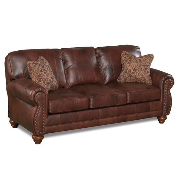 NOBLE COLLECTION LEATHER STATIONARY SOFA- S64ELU