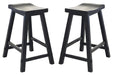 Liberty Furniture Creations II 24 Inch Sawhorse Barstool in Black (Set of 2) image