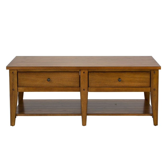 Liberty Furniture Lake House Cocktail Table in Oak image