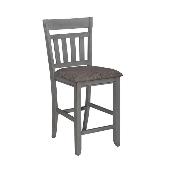 Liberty Furniture Newport Splat Back Counter Chair (Set of 2) in Smokey Grey image