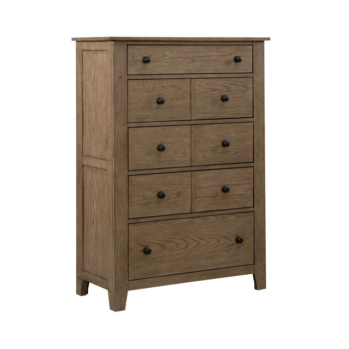 Liberty Furniture Grandpas Cabin 5 Drawer Chest in Sandstone