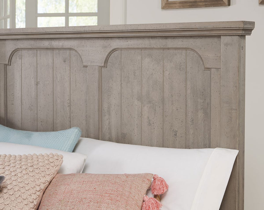 Vaughan-Bassett Joinery King Panel Bed in Washed White Oak 194