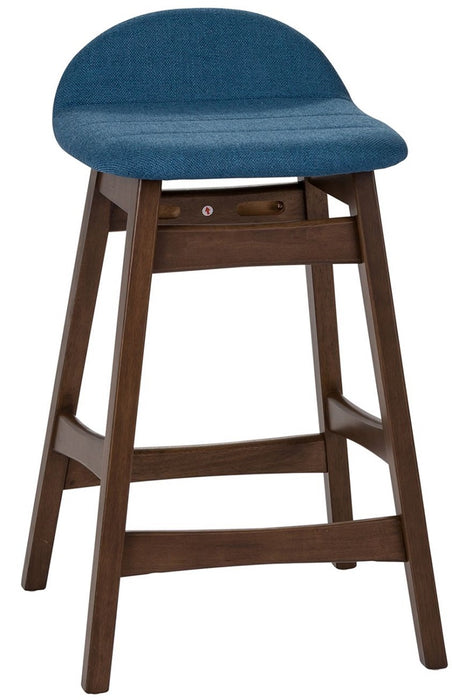Liberty Furniture Space Saver 24" Counter Chair (Blue) in Satin Walnut (Set of 2)