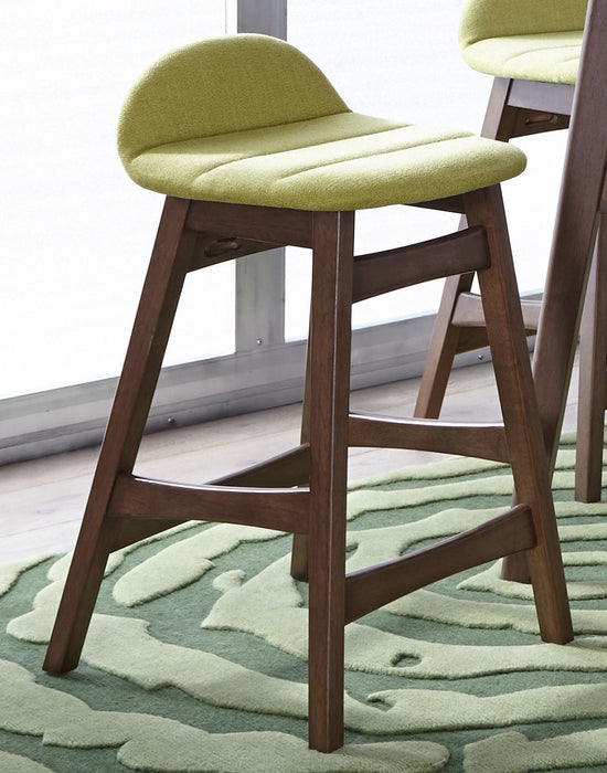 Liberty Furniture Space Saver 24" Counter Chair (Green) in Satin Walnut (Set of 2)