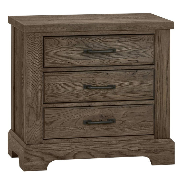 Vaughan Bassett Yosemite 3 Drawer Nightstand in Smoke image