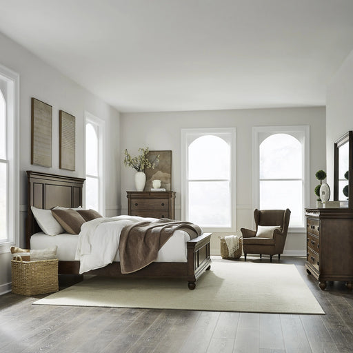 Rustic Traditions King Panel Bed, Dresser & Mirror, Chest image