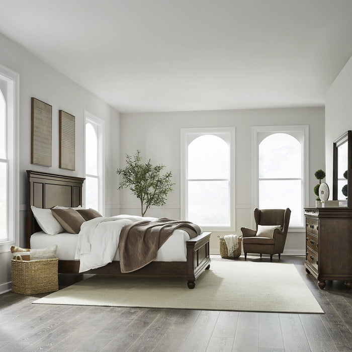 Rustic Traditions King California Panel Bed, Dresser & Mirror image