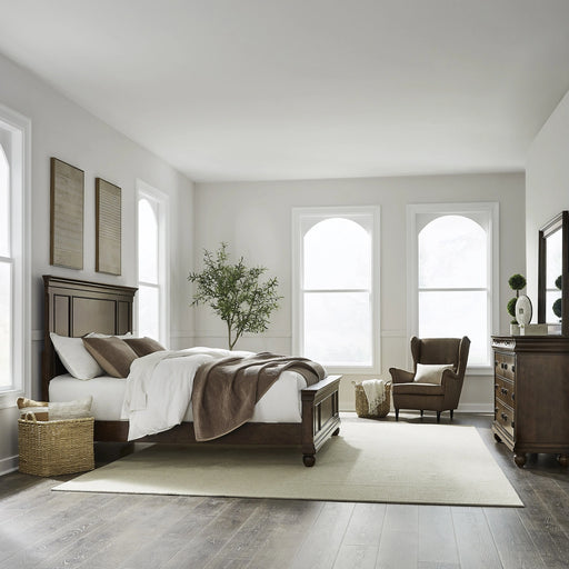 Rustic Traditions King Panel Bed, Dresser & Mirror image