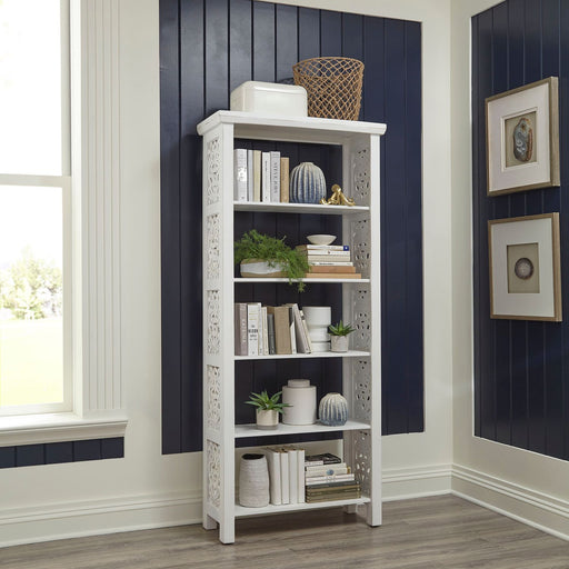 Liberty Furniture Trellis Lane Accent Bookcase in Weathered White image