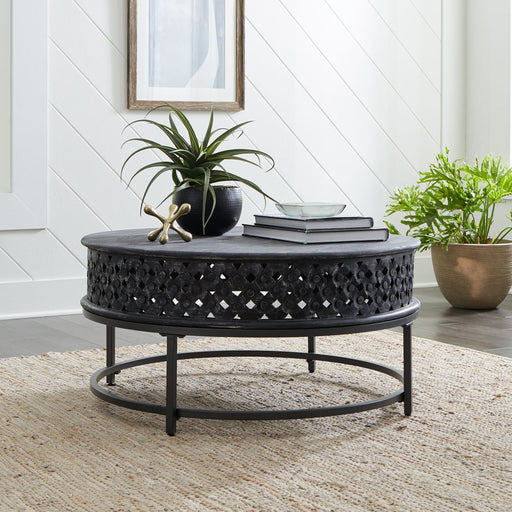 Liberty Furniture Stella Accent Cocktail Table in Chalkboard Black EST SHIP TIME APPX 4 WEEKS image