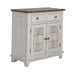 Liberty Furniture River Place Accent Cabinet in Riverstone White & Tobacco EST SHIP TIME APPX 4 WEEKS image