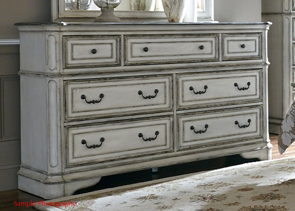 Liberty Magnolia Manor Seven Drawer Dresser in Antique White