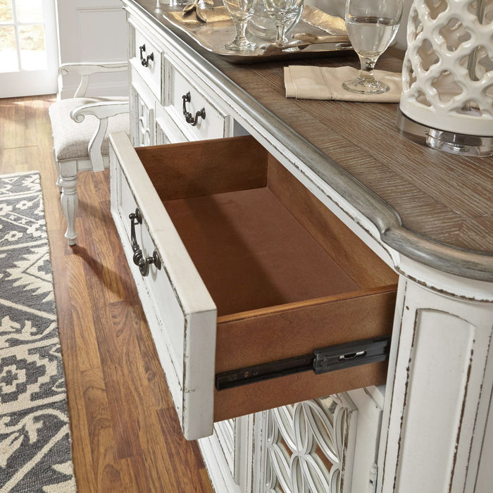 Magnolia Manor Hall Buffet in Antique White