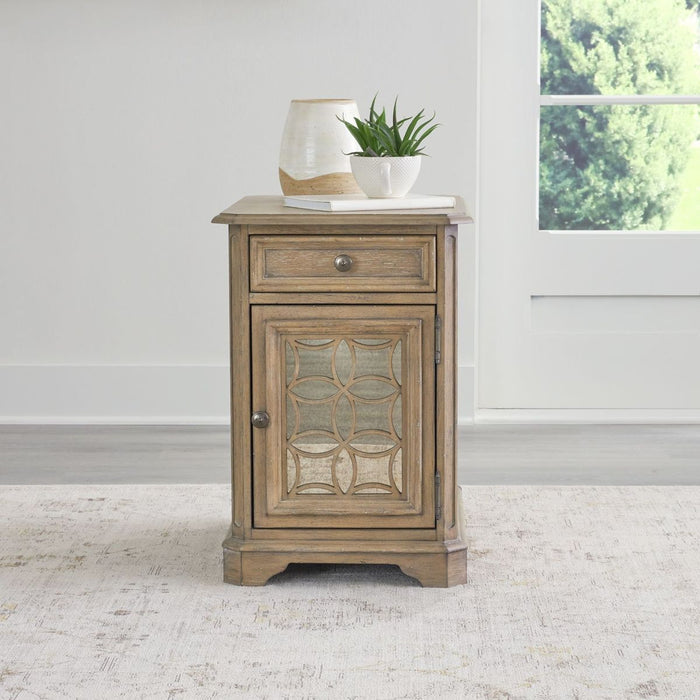 Liberty Furniture Magnolia Manor Chair Side Table in Weathered Bisque image