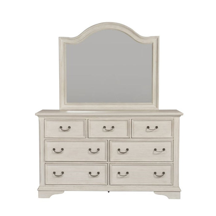 Liberty Furniture Bayside Arched Mirror in Antique White image