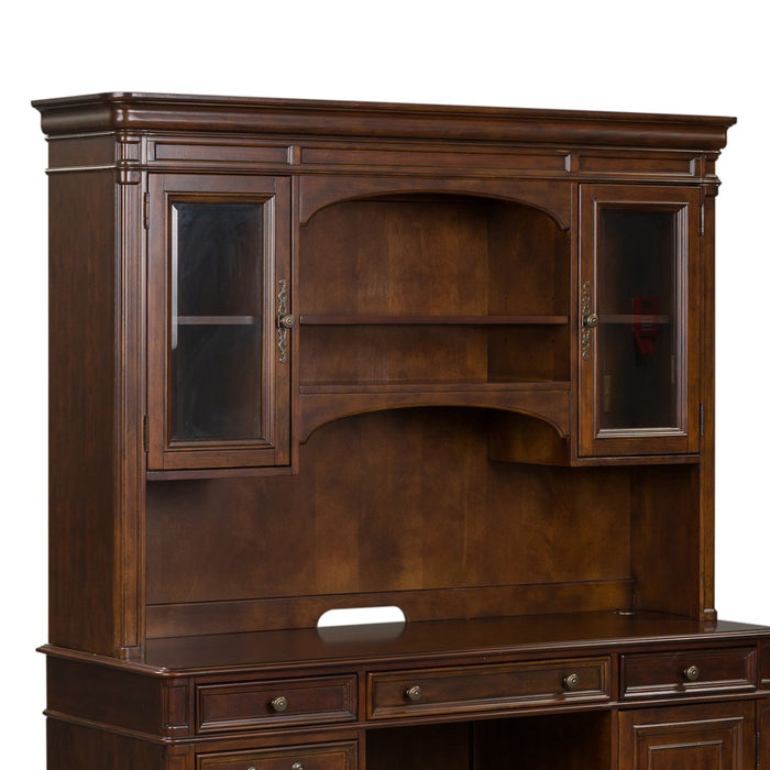 Brayton Manor Jr Executive Credenza Hutch in Cognac