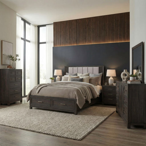 Modern Edge King Storage Bed, Dresser & Mirror, Chest, Night Stand image