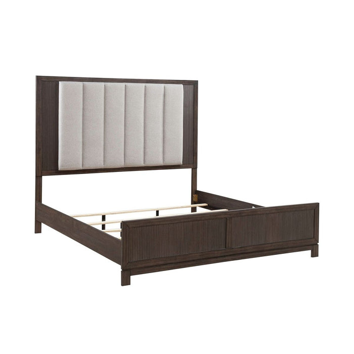 Liberty Furniture Modern Edge Queen Upholstered Bed in Caffe
