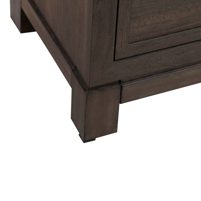 Liberty Furniture Modern Edge Nightstand w/ Charging Station in Caffe