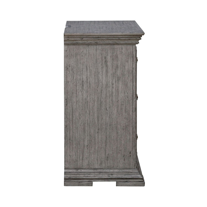 Liberty Furniture Big Valley Bedside Chest with Charging Station in Graystone