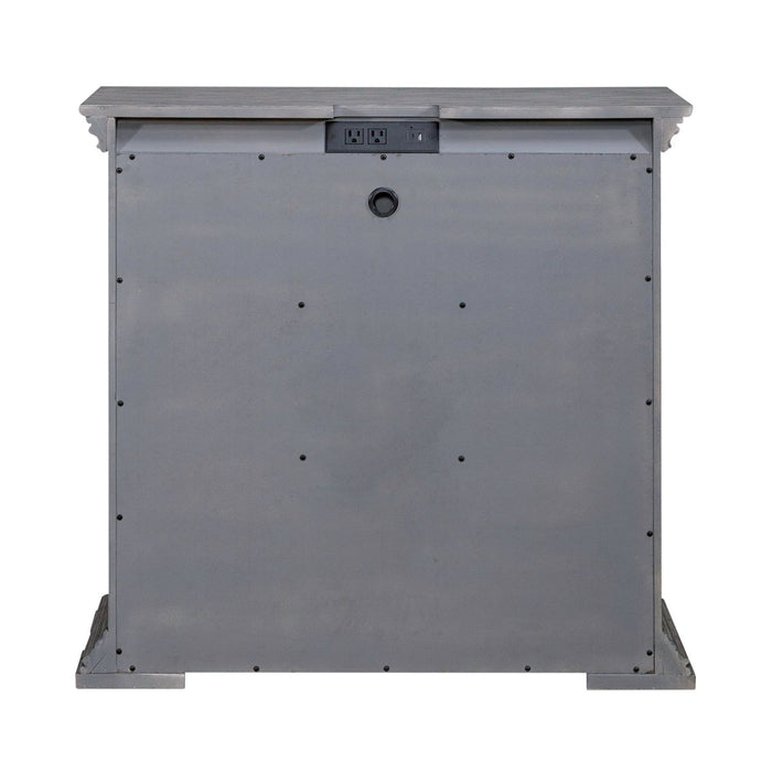 Liberty Furniture Big Valley Bedside Chest with Charging Station in Graystone