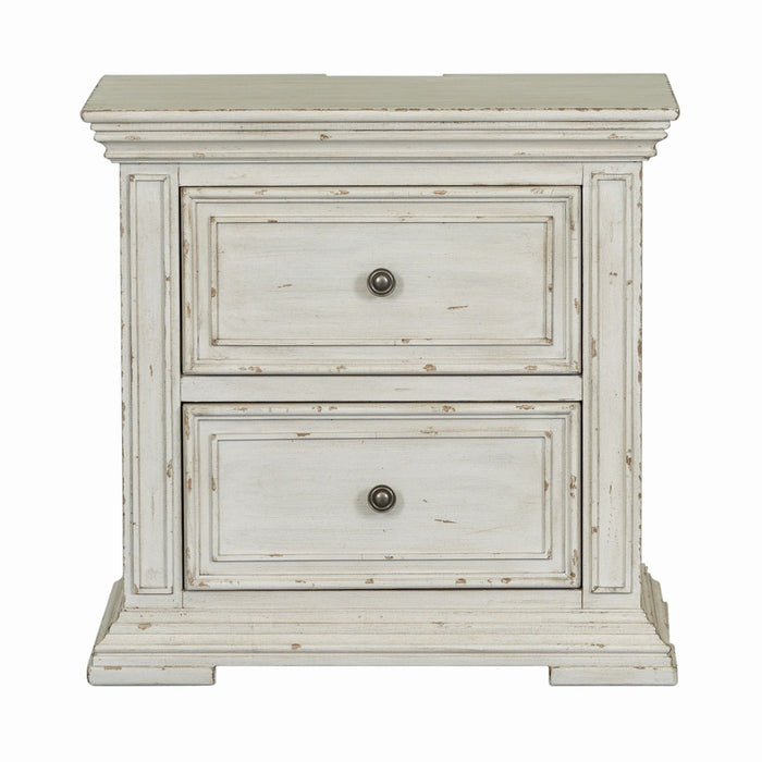 Big Valley 2 Drawer Night Stand w/ Charging Station