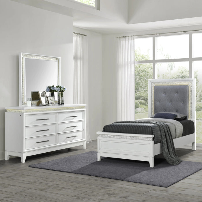 Reflections Uph Bed, Dresser & Mirror image