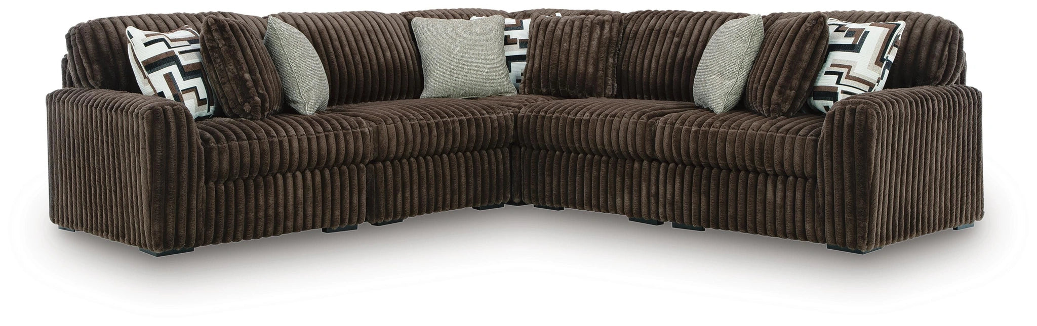 Midnight-Madness Sectional - Chocolate