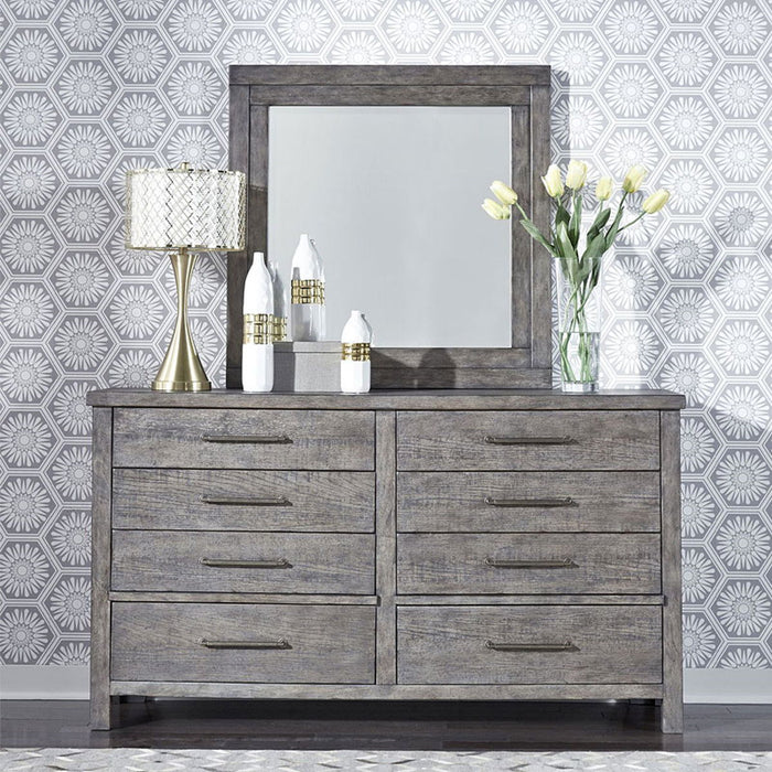 Liberty Furniture Modern Farmhouse Mirror in Dusty Charcoal