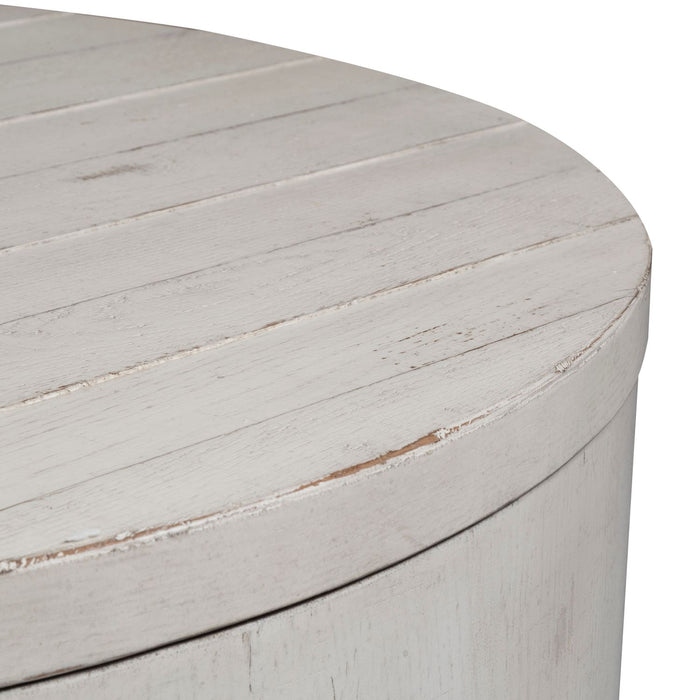 Modern Farmhouse Drum Cocktail Table