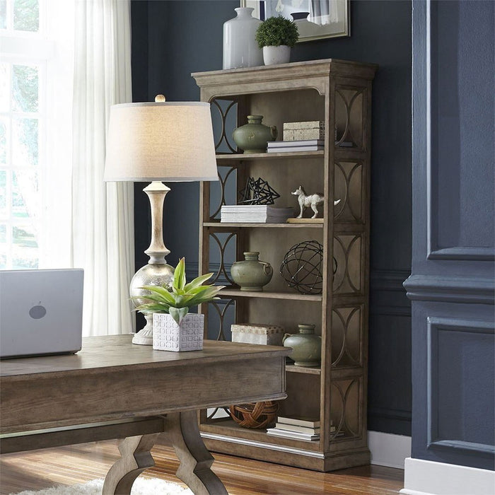 Liberty Simply Elegant Bookcase in Heathered Taupe