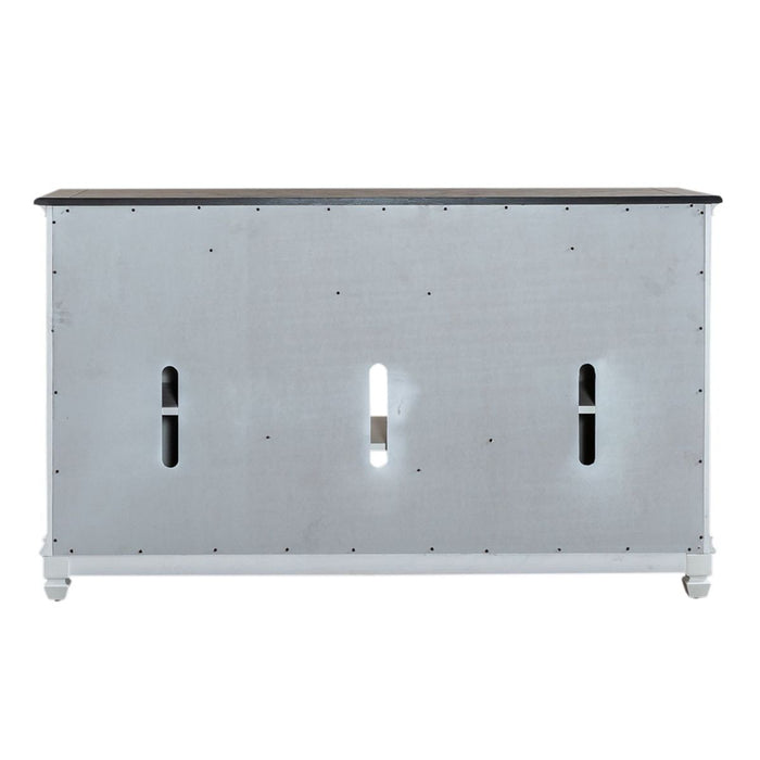 Liberty Furniture Allyson Park 68 Inch Highboy TV Console in Wirebrushed White