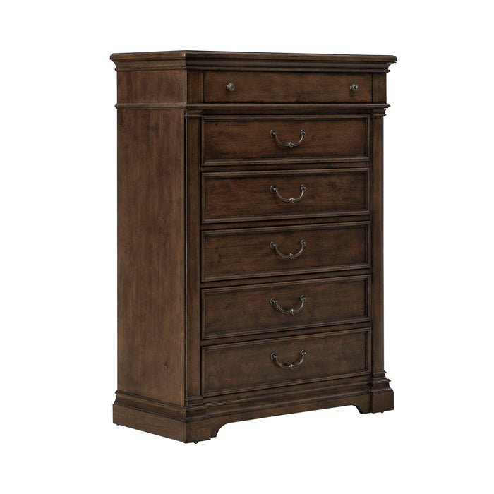 Arden Road 6 Drawer Chest in Satin Cherry