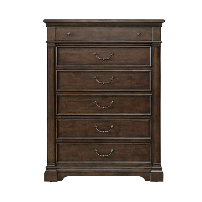 Arden Road 6 Drawer Chest in Satin Cherry