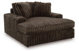 Midnight-Madness Oversized Chaise - Chocolate