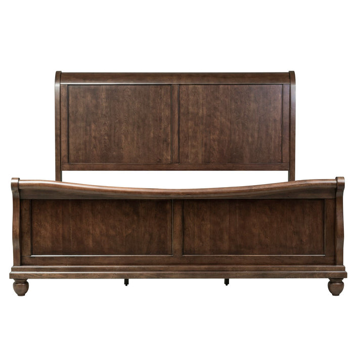Rustic Traditions Queen Sleigh Bed, Dresser & Mirror, Chest