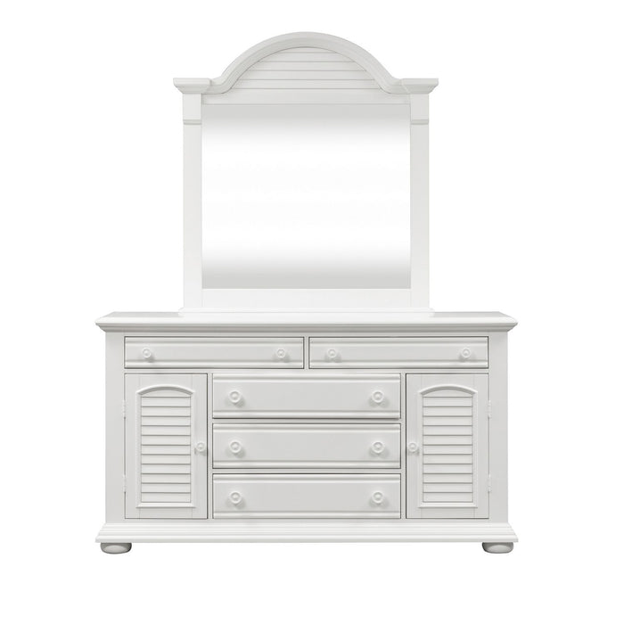 Summer House I King Panel Bed, Dresser & Mirror, Chest