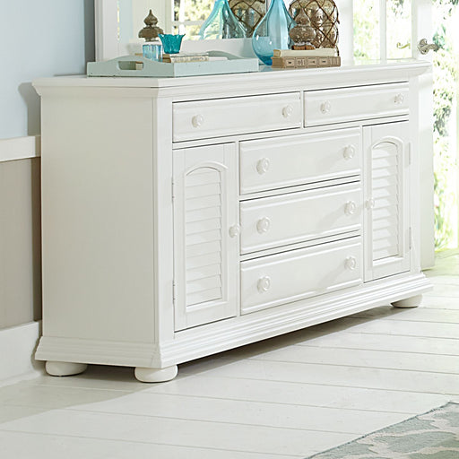 Liberty Furniture Summer House 5 Drawer Dresser in Oyster White image