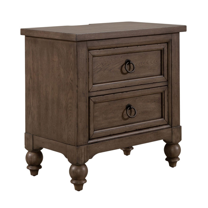Americana Farmhouse Queen Sleigh Bed, Dresser & Mirror, N/S