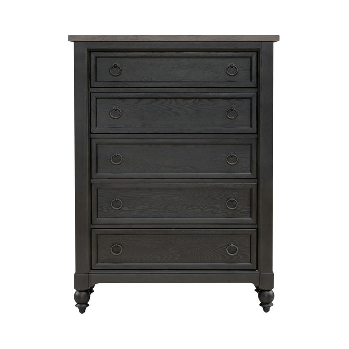 Americana Farmhouse 5 Drawer Chest in Black