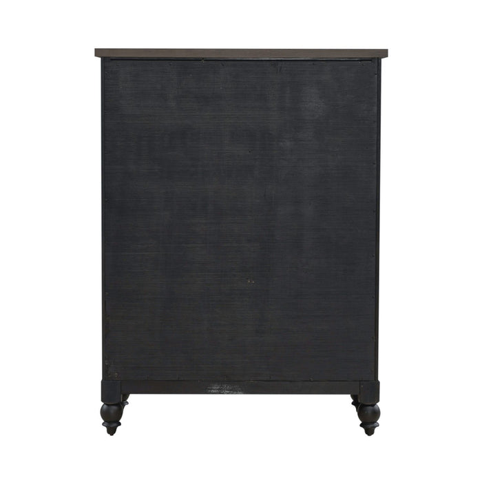 Americana Farmhouse 5 Drawer Chest in Black