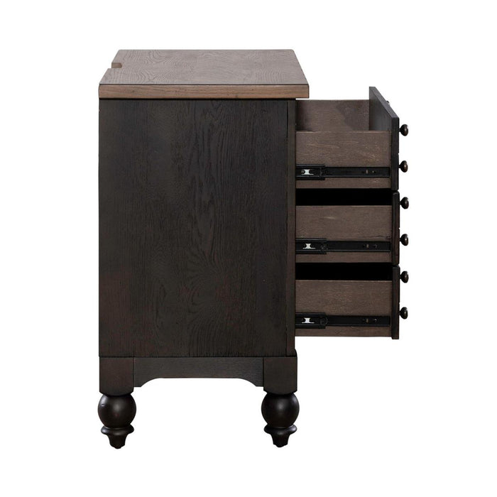 Liberty Furniture Americana Farmhouse 6 Drawer Bedside Chest in Black