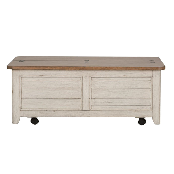 Farmhouse Reimagined Storage Trunk in Antique White