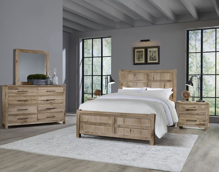 Vaughan Bassett Dovetail Queen Board and Batten Bed in Sun Bleached White