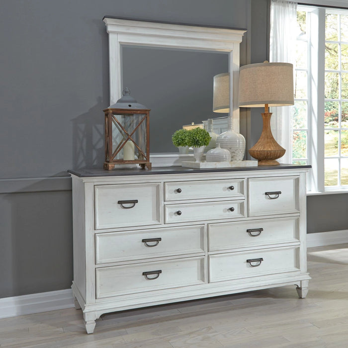 Allyson Park King California Panel Bed, Dresser & Mirror, Chest image