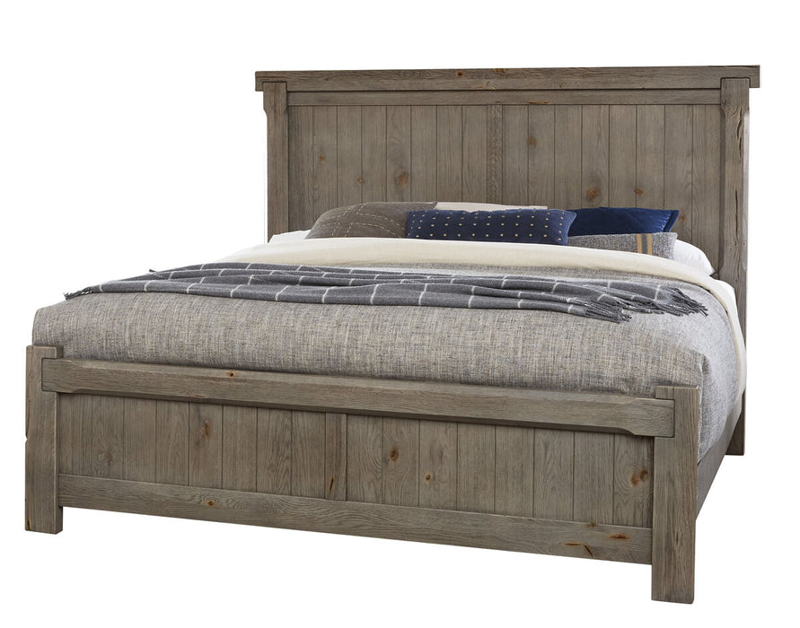 Vaughan Bassett Yellowstone King American Dovetail Panel Bed in Dapple Grey image