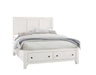 Vaughan Bassett Cool Farmhouse Panel Queen Bed with Storage in Soft White image